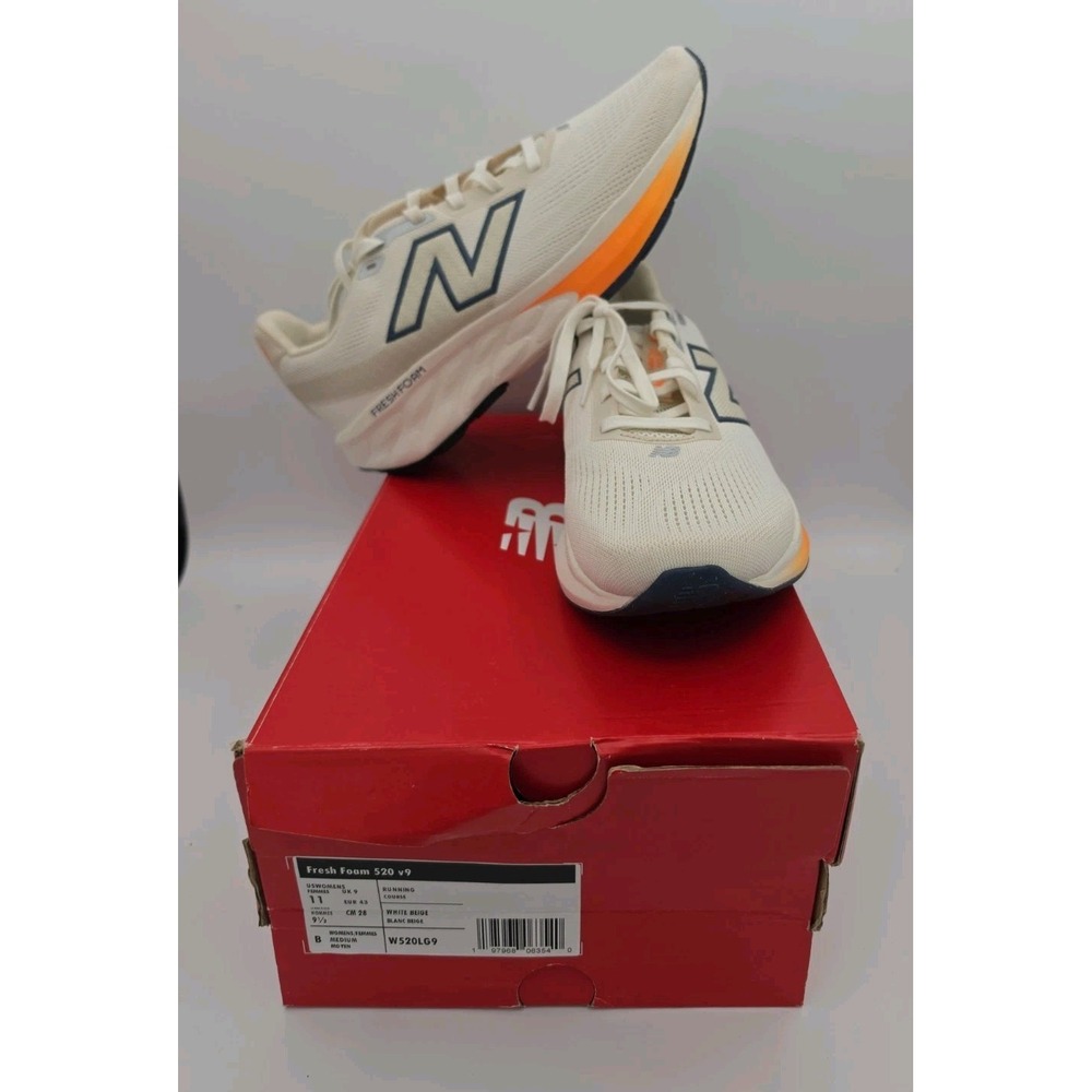 New Balance Fresh Foam 520v9 Womens Size 11 White Beige Running Sneakers Shoes